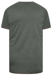 D555 Big & Tall Khaki Green NYC Map Printed T-Shirt | BadRhino 4