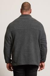 BadRhino Big & Tall Grey Sherpa Quarter Zip Fleece | BadRhino 3