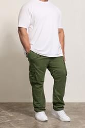 KAM Big & Tall Khaki Stretch Cargo Trousers | BadRhino 3