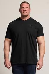 BadRhino Big & Tall Black 5 Pack V-Neck T-Shirts | BadRhino 2