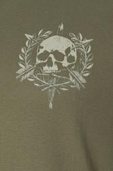 BadRhino Big & Tall Olive Green Skull Emblem Graphic T-Shirt | BadRhino 8