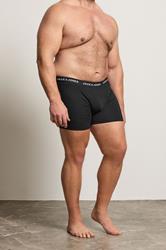 JACK & JONES Big & Tall 7 PACK Black Branded Boxers | BadRhino  2