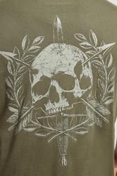 BadRhino Big & Tall Olive Green Skull Emblem Graphic T-Shirt | BadRhino 5