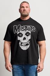 BadRhino Big & Tall Black Misfits Graphic T-Shirt | BadRhino 3