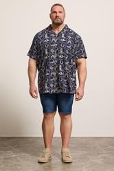 BadRhino Big & Tall Navy Blue Country Print Shirt | BadRhino 1
