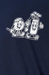 BadRhino Big & Tall Navy Blue Extra Long 'Cartoon Golf' Graphic T-Shirt | BadRhino 8