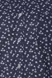 KAM Big & Tall Navy Blue Floral Shirt | BadRhino 3