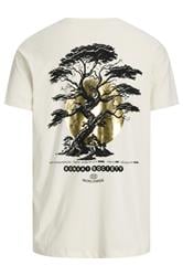 JACK & JONES Big & Tall Natural Brown Back Print T-Shirt | BadRhino 2