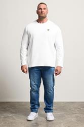 LYLE & SCOTT Big & Tall White Long Sleeve T-Shirt | BadRhino 1