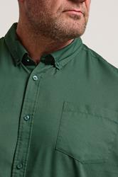 BadRhino Big & Tall Dark Green Short Sleeve Oxford Shirt | BadRhino 4