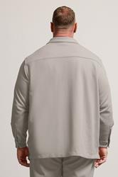 BadRhino Big & Tall Natural Brown Textured Jersey Shacket | BadRhino 3