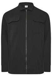 STUDIO A Big & Tall Navy Blue Zip Through Shacket | BadRhino 1