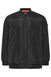  BadRhino Big & Tall Black Zip Through Bomber Jacket | BadRhino 1