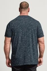 BadRhino Big & Tall Navy Blue Injected Slub T-Shirt | BadRhino 5