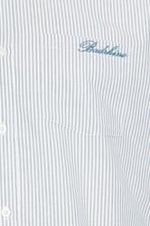 BadRhino Big & Tall Blue Stripe Long Sleeve Oxford Shirt | BadRhino 3