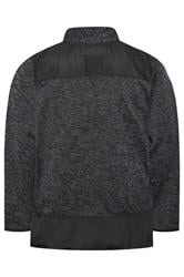 Kam Big & Tall Black Twisted Marl Fleece Jacket | BadRhino 2