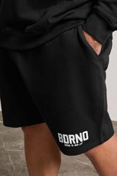 BDRNO Premium Big & Tall Black Logo Jogger Shorts | BadRhino 4