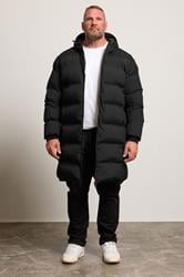 BadRhino Big & Tall Black Seamless Longline Puffer Jacket | BadRhino 1