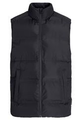 JACK & JONES Big & Tall Black Collared Puffer Bodywarmer | BadRhino 2
