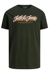 JACK & JONES Big & Tall Duffle Green Urban T-Shirt | BadRhino 1