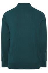 LYLE & SCOTT Big & Tall Teal Blue Quarter Zip Jumper | BadRhino 2