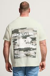 JACK & JONES Big & Tall 2 Pack Navy Blue & Off-White Graphic | BadRhino 5
