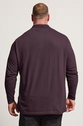 BadRhino Burgundy Red Essential Long Sleeve Polo Shirt | BadRhino 3