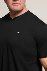 BadRhino Big & Tall Black Extra Long V-Neck T-Shirt | BadRhino 4