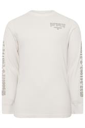 BadRhino Big & Tall Off-White Military Waffle Texture Long sleeve T-Shirt | BadRhino 1