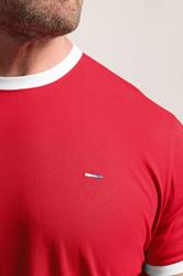 BadRhino Big & Tall Red Extra Long Ringer T-Shirt | BadRhino 4
