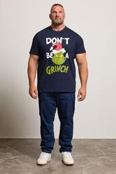 BadRhino Big & Tall Navy Blue Grinch Christmas Graphic T-Shirt | BadRhino 2