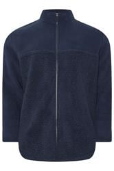 BadRhino Big & Tall Navy Blue Borg Fleece Jacket | BadRhino 1