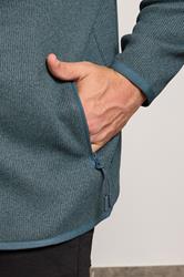 BadRhino Big & Tall Stormy Blue Full Zip Textured Sweatshirt | BadRhino 4
