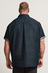 BadRhino Big & Tall Navy Blue Cotton Slub Shirt | BadRhino 2