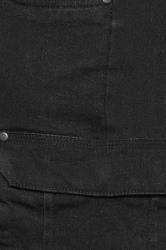 BadRhino Big & Tall Black Elasticated Waist Denim Cargo Shorts | BadRhino 4