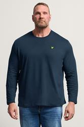LYLE & SCOTT Big & Tall Navy Blue Long Sleeve T-Shirt | BadRhino 3