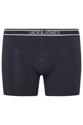 JACK & JONES Big & Tall 3 Pack Blue/Grey/Navy Blue Boxers | BadRhino 4