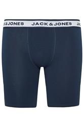 JACK & JONES Big & Tall 3 Pack White/Grey/Navy Blue Boxers | BadRhino 2