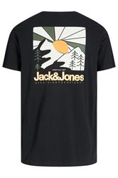 JACK & JONES Big & Tall Black Crew Neck Graphic T-Shirt 2
