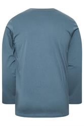 BadRhino Big & Tall Petrol Blue Extra Long Core Long Sleeve T-Shirt | BadRhino 2