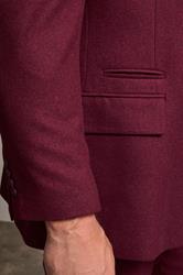 BadRhino Tailoring Big & Tall Burgundy Red Tweed Suit Jacket 5