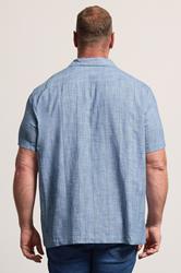 BadRhino Big & Tall Blue Textured Stripe Shirt 5