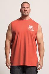 BadRhino Big & Tall Orange Extra Long Tattoo Dog  Muscle Vest | BadRhino 3