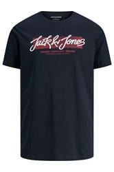 JACK & JONES Big & Tall Sky Captain Blue Urban T-Shirt | BadRhino 1