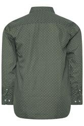 KAM Big & Tall Forest Green Geometric Shirt | BadRhino 2