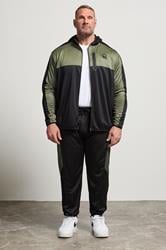 D555 Big & Tall Black Dry Wear Panel Zip Through Hoodie | BadRhino 2