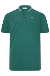 Ben Sherman Big & Tall Teal Signature Pique Polo Shirt | BadRhino 1