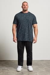 BadRhino Big & Tall Navy Blue Injected Slub T-Shirt | BadRhino 4