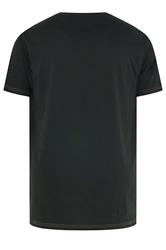 KAM Big & Tall Black Vintage Denim Graphic Print T-Shirt | BadRhino 2