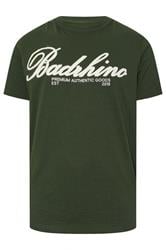 BadRhino Big & Tall Dark Green Embroidered Script T-Shirt